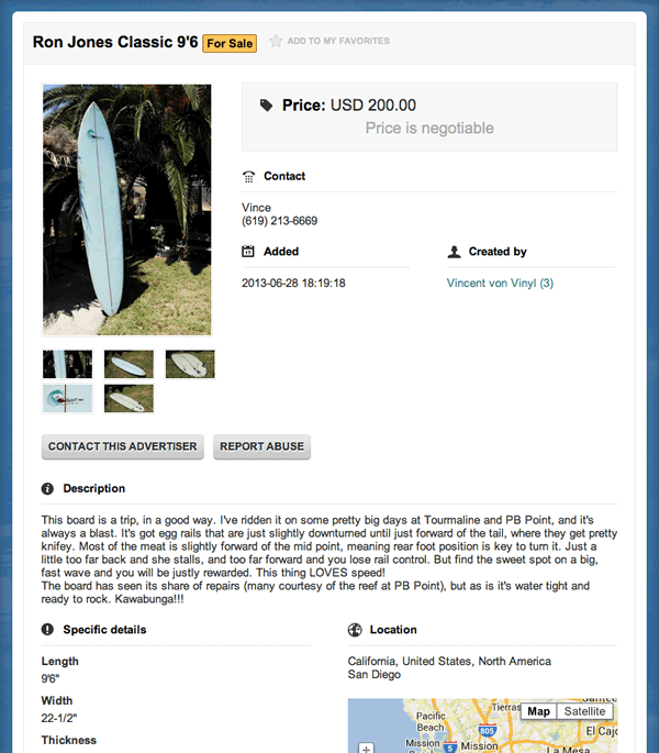 Classified Ads at iSurfedThere.com