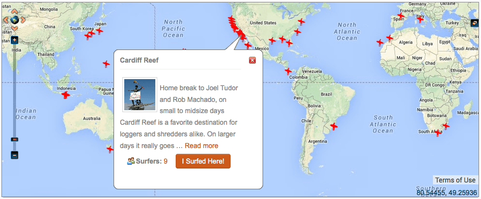 Surf Breaks Worldwide on iSurfedThere.com