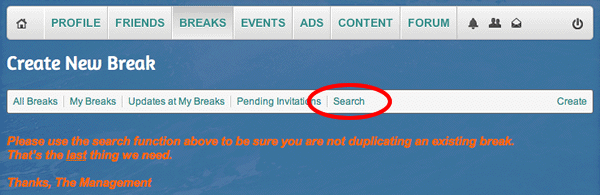 Search for existing surf breaks on iSurfedThere.com